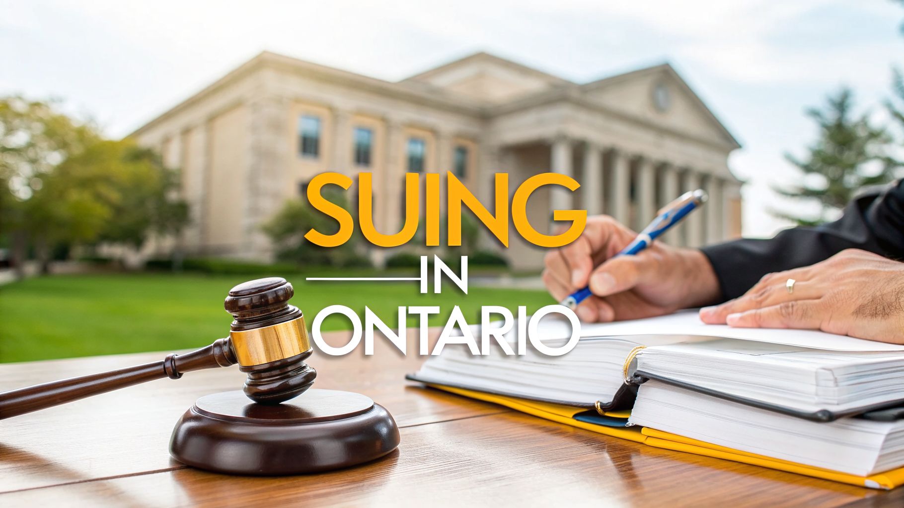 Guide to how to sue someone in ontario: Key steps and tips